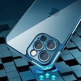 Transparent Plated Square iPhone Case-Exoticase-
