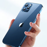 Transparent Plated Square iPhone Case-Exoticase-