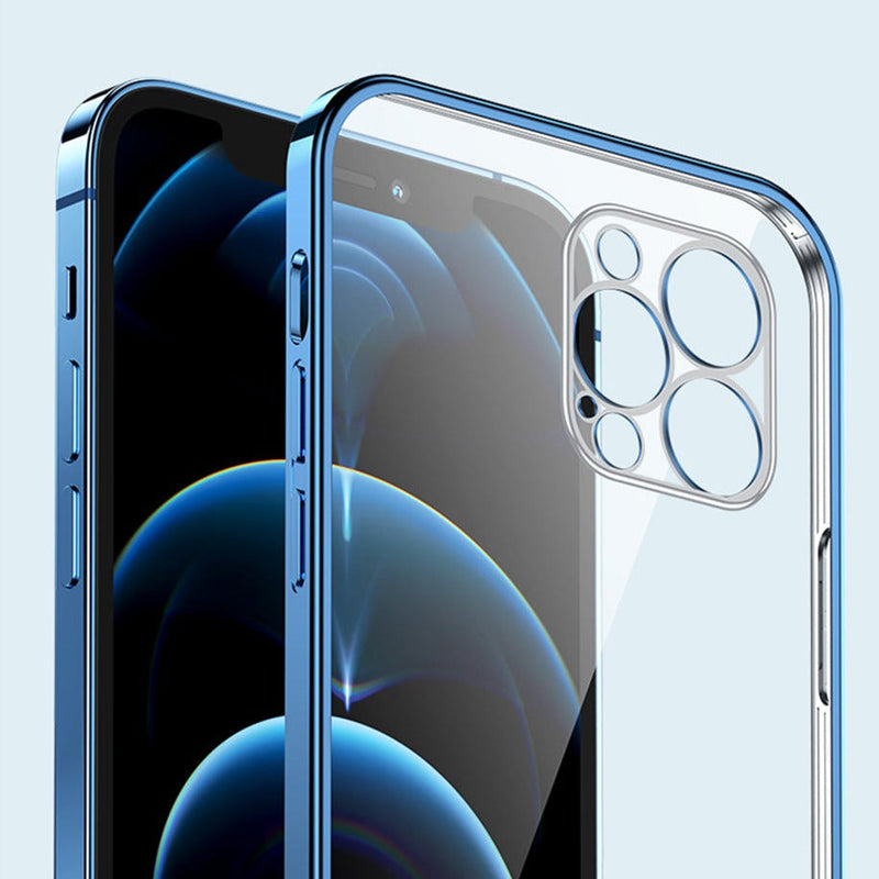 Transparent Plated Square iPhone Case-Exoticase-