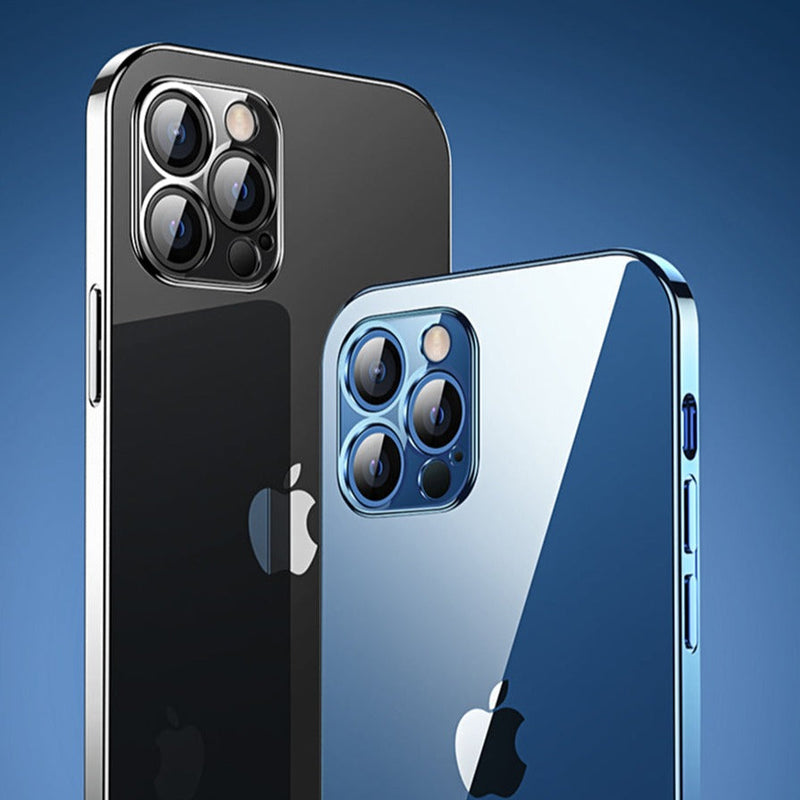 Transparent Plated Square iPhone Case-Exoticase-