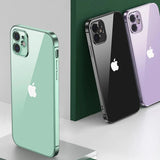 Transparent Plated Square iPhone Case-Exoticase-