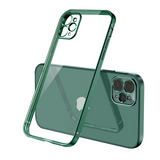 Transparent Plated Square iPhone Case-Exoticase-for iPhone 15 Pro Max-Dark green-