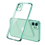 Transparent Plated Square iPhone Case-Exoticase-for iPhone 15 Pro Max-Mint Green-