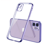 Transparent Plated Square iPhone Case-Exoticase-for iPhone 15 Pro Max-Purple-