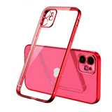 Transparent Plated Square iPhone Case-Exoticase-for iPhone 15 Pro Max-Red-