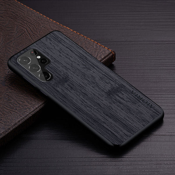 Tree Bark Pattern Samsung Case-Exoticase-S22 Ultra-Black-