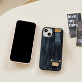 Trendy Finger Strap Textured iPhone Case-Exoticase-Exoticase
