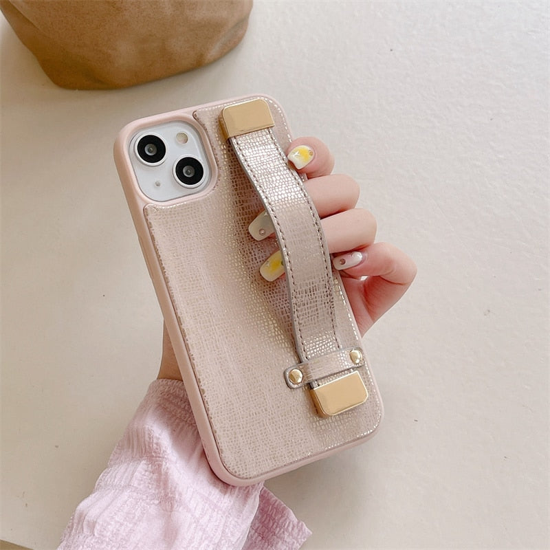 Trendy Finger Strap Textured iPhone Case-Exoticase-Exoticase