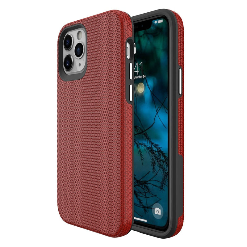 Triangle Grid Heavy Duty iPhone Case-Exoticase-for iPhone 14 Pro Max-Red-
