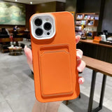 Two Tone Silicone iPhone Case with Card Pocket-Exoticase-For iPhone 16 Pro Max-Orange-Exoticase