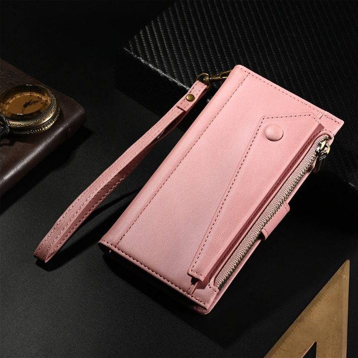 Ultimate 4 Section Multi Card iPhone Case - Exoticase - For iPhone 14 Pro Max / Pink