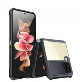 Shockproof Shell With Tempered Glass Samsung Galaxy Z Flip Case-Exoticase-For Samsung Z Flip 3-