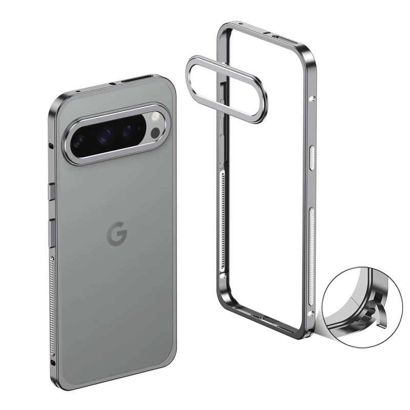 UltraSlim Alloy Cooling Pixel Bumper Frame-Exoticase-Gray-Google Pixel 9 Pro XL-Exoticase