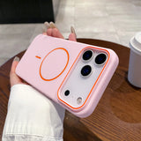 Ultrathin Orange Contrast MagSafe iPhone Case-Exoticase-Exoticase