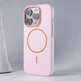 Ultrathin Orange Contrast MagSafe iPhone Case-Exoticase-For iPhone 16 Pro Max-Pink-Exoticase