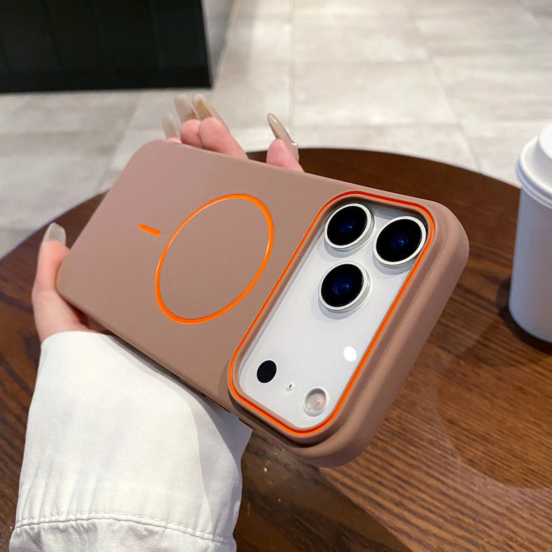 Ultrathin Orange Contrast MagSafe iPhone Case-Exoticase-Exoticase
