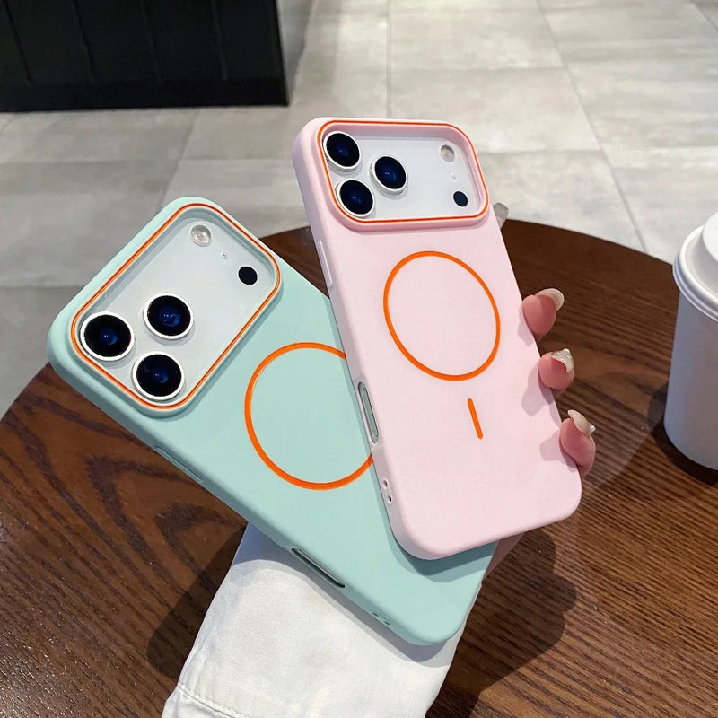 Ultrathin Orange Contrast MagSafe iPhone Case-Exoticase-Exoticase