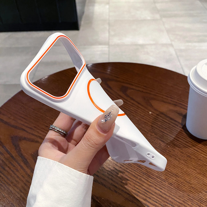 Ultrathin Orange Contrast MagSafe iPhone Case-Exoticase-Exoticase