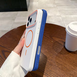 Ultrathin Orange Contrast MagSafe iPhone Case-Exoticase-Exoticase