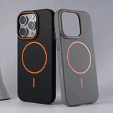 Ultrathin Orange Contrast MagSafe iPhone Case-Exoticase-Exoticase
