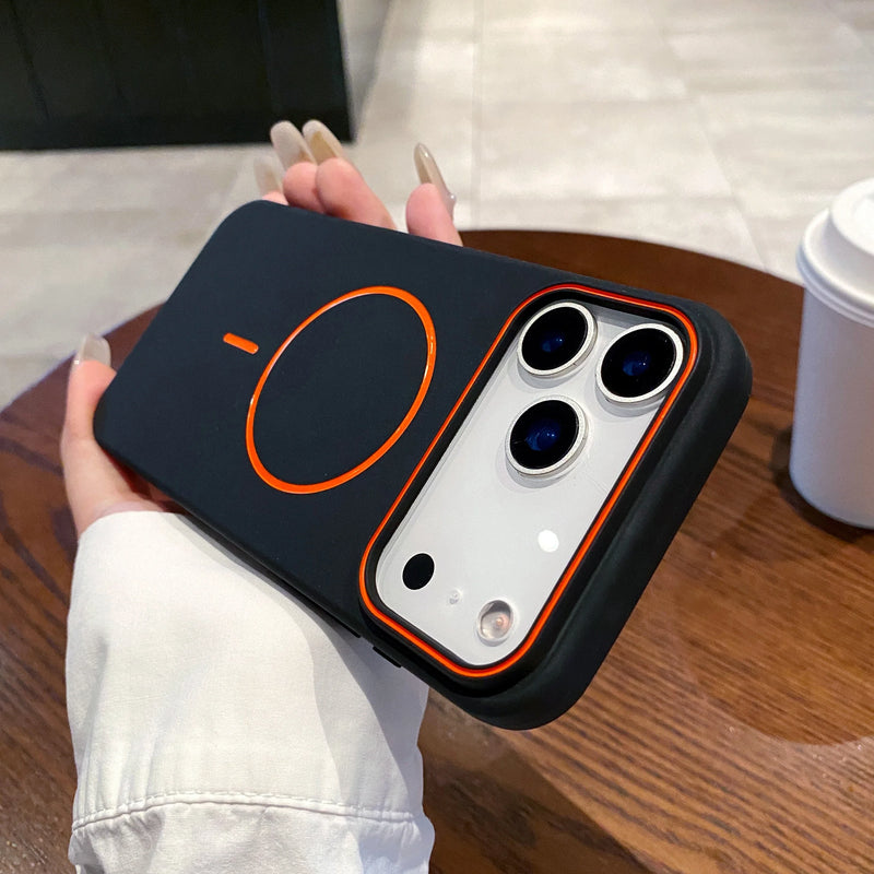 Ultrathin Orange Contrast MagSafe iPhone Case-Exoticase-Exoticase