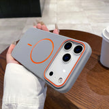 Ultrathin Orange Contrast MagSafe iPhone Case-Exoticase-Exoticase