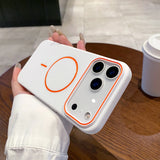 Ultrathin Orange Contrast MagSafe iPhone Case-Exoticase-Exoticase