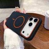 Ultrathin Orange Contrast MagSafe iPhone Case-Exoticase-Exoticase