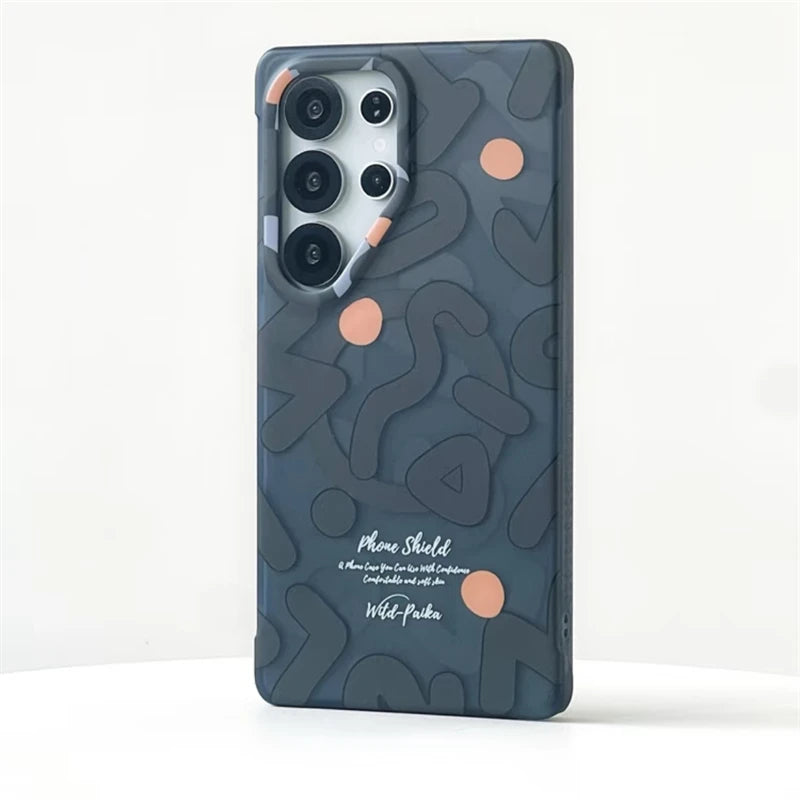 Urban Graffiti Pattern Frosted Samsung Case-Exoticase-Black-For Galaxy S25 Ultra-Exoticase