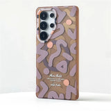 Urban Graffiti Pattern Frosted Samsung Case-Exoticase-Coffee-For Galaxy S25 Ultra-Exoticase