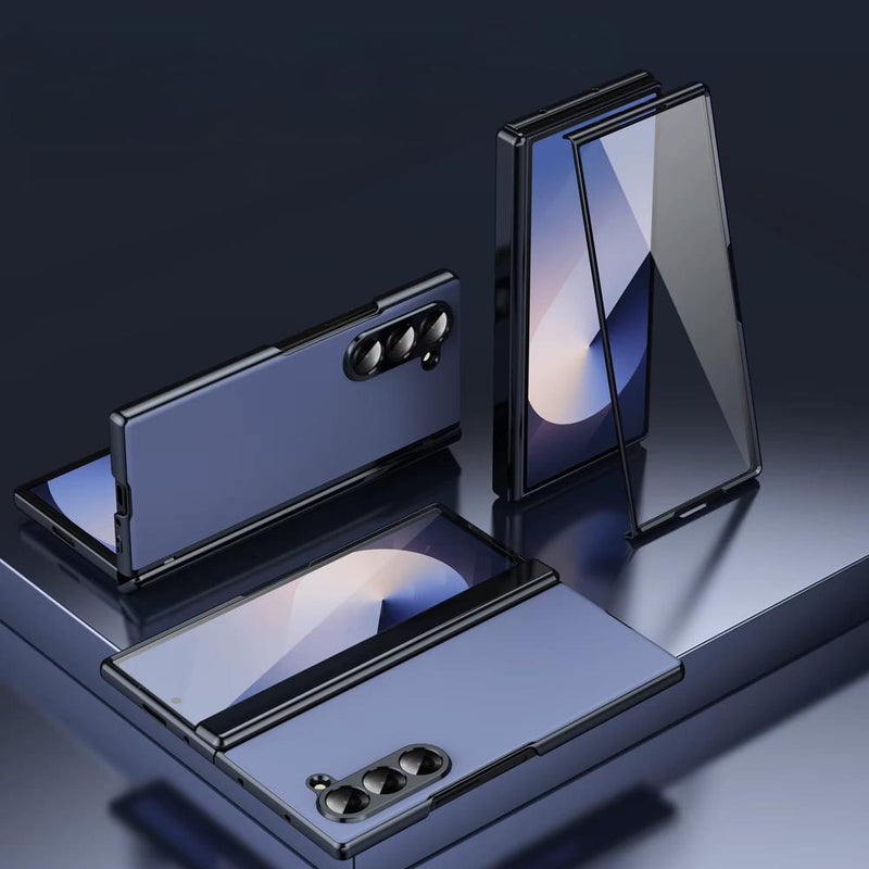 Vacuum Electroplated Samsung Z Fold Case-Exoticase-For Galaxy Z Fold 6-Blue-Exoticase