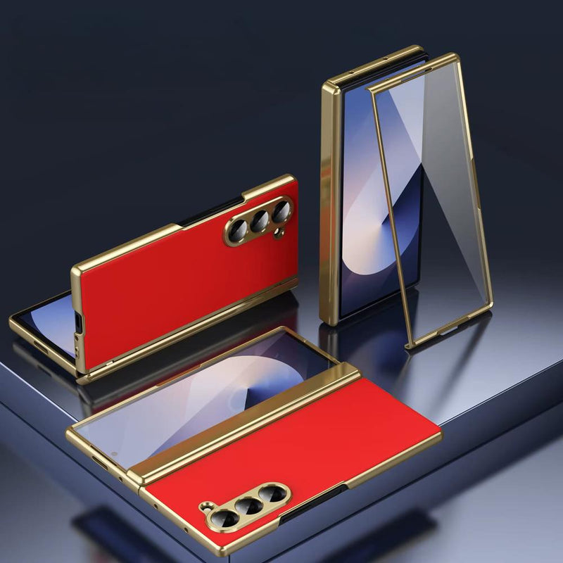 Vacuum Electroplated Samsung Z Fold Case-Exoticase-For Galaxy Z Fold 6-Red-Exoticase