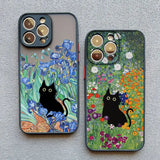 Oil Painting Van Gogh Art Cat iPhone Case-Exoticase-Exoticase
