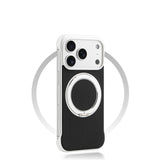 VelvetGloss Borderless Ring Bracket iPhone Case-Exoticase-Black White Ring-iPhone 17 Pro Max-Exoticase