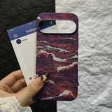 Vintage Great Ocean Wave Art Slim Google Pixel Case-Exoticase-Exoticase