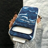 Vintage Great Ocean Wave Art Slim Google Pixel Case-Exoticase-Exoticase