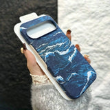 Vintage Great Ocean Wave Art Slim Google Pixel Case-Exoticase-Exoticase