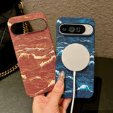 Vintage Great Ocean Wave Art Slim Google Pixel Case-Exoticase-Exoticase