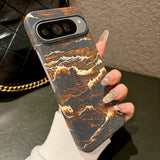 Vintage Great Ocean Wave Art Slim Google Pixel Case-Exoticase-Google Pixel 11 Pro XL-Brown-Exoticase