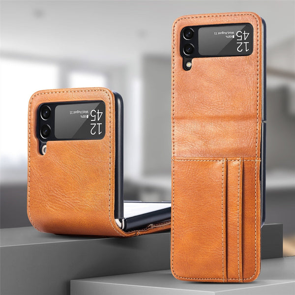 Wallet Samsung Z Flip Case-Exoticase-For Samsung Z Flip 4-Auburn-
