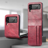 Wallet Samsung Z Flip Case-Exoticase-For Samsung Z Flip 4-Red-