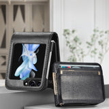 Wallet Samsung Z Flip Case-Exoticase-For Samsung Z Flip 5-Black-