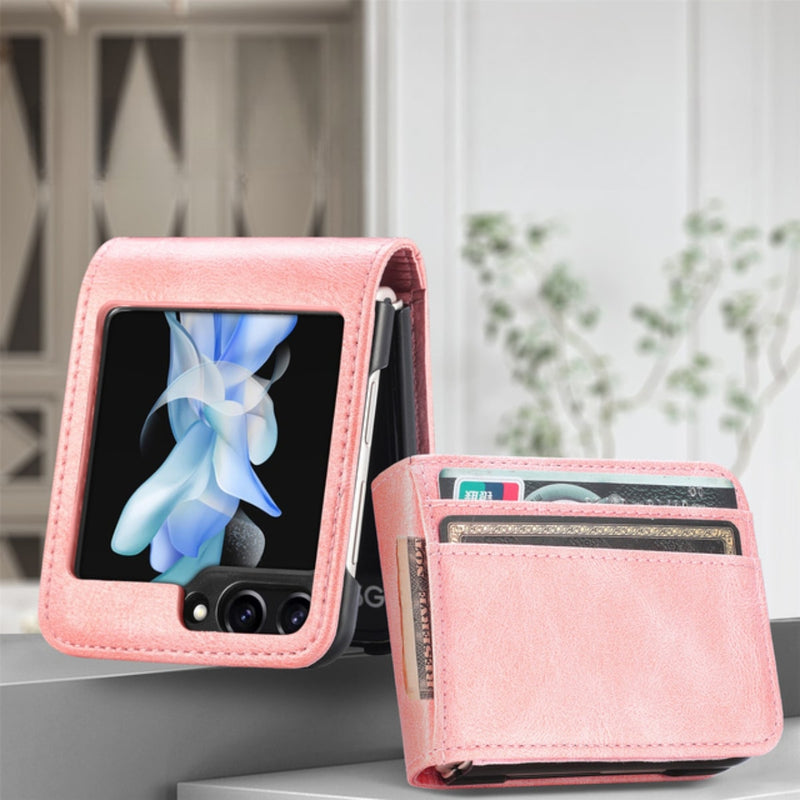 Wallet Samsung Z Flip Case-Exoticase-For Samsung Z Flip 5-Pink-Exoticase