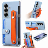 Wallet Wristband Pen Holder Samsung Z Fold Case-Exoticase-Sky Blue-For Samsung Z Fold 8 Ultra-Exoticase