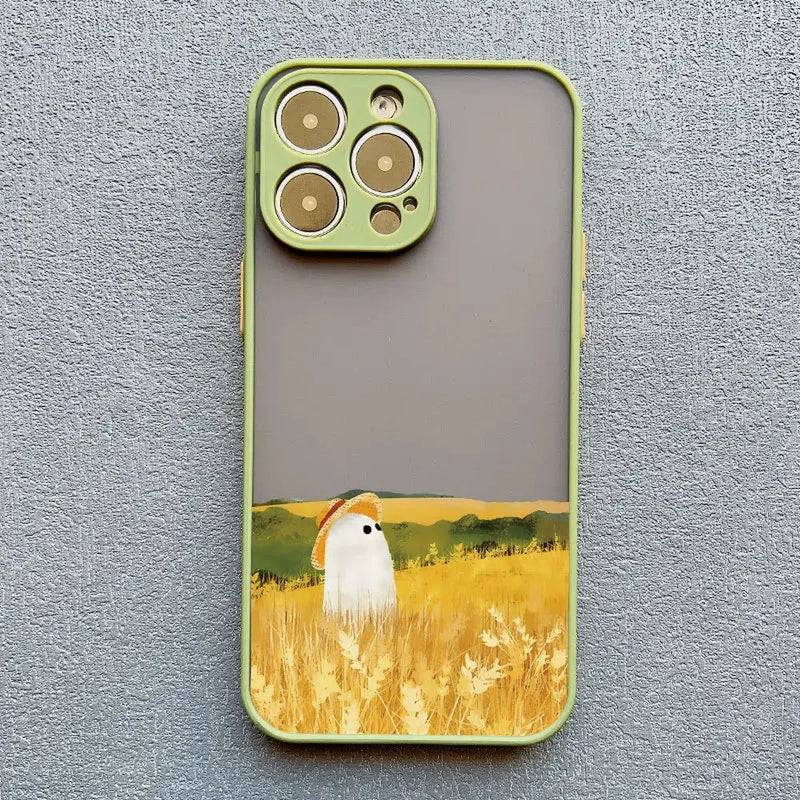 Wanderer The Cute Ghost iPhone Case-Exoticase-For iPhone 16 Pro Max-Matcha 3-Exoticase