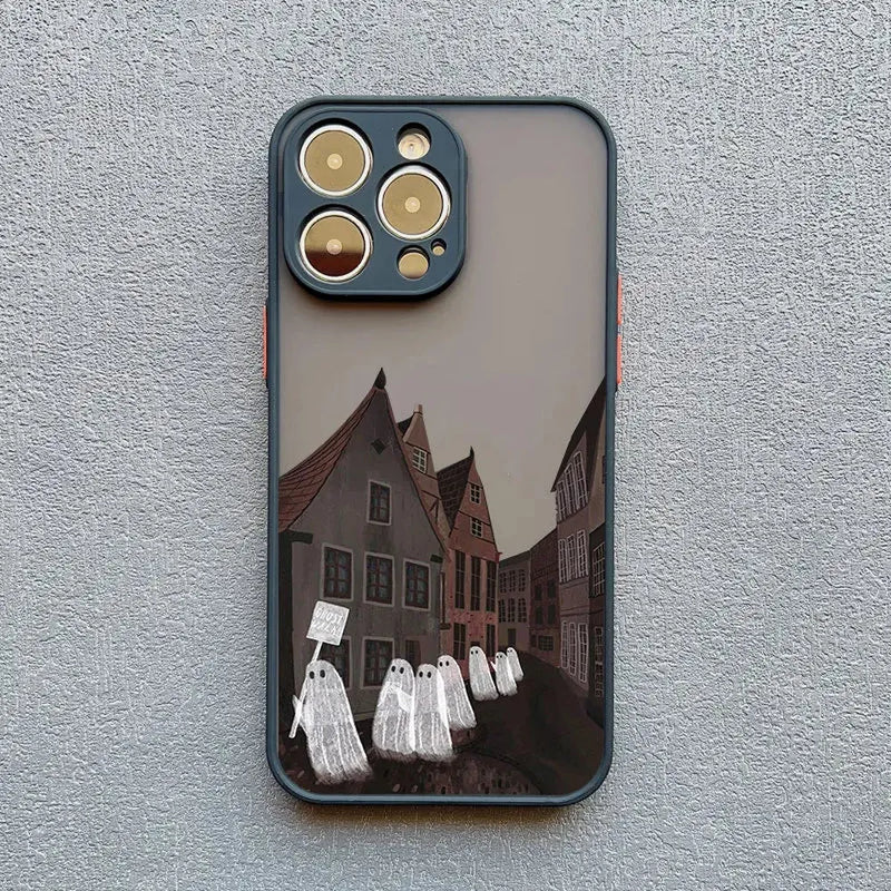 Wanderer The Cute Ghost iPhone Case-Exoticase-For iPhone 16 Pro Max-Black 2-Exoticase