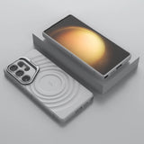 Water Ripple Camera Bracket MagSafe Samsung Case-Exoticase-Gray-Galaxy S26 Ultra-Exoticase