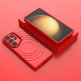 Water Ripple Camera Bracket MagSafe Samsung Case-Exoticase-Red-Galaxy S26 Ultra-Exoticase