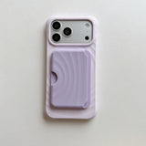 Wave Pattern Shockproof iPhone Case with Detachable Wallet-Exoticase-Purple-iPhone 17 Pro Max-Exoticase