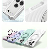 Wavy Ripple Texture Magnetic iPhone Case with Ring-Exoticase-Exoticase